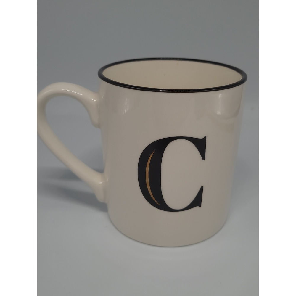 Threshold White Stoneware Monogram Mug With The Letter C